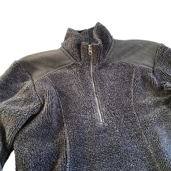 Kuhl Women’s Half Zip Pullover Sherpa Thumb Hole Sleeves, Dark Grey - Large 16F - Picture 1 of 13